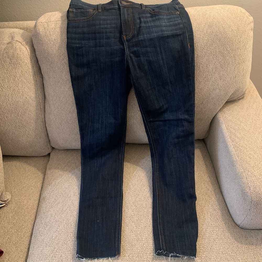 Express cropped high rise jeans/jeggings, size 8, stretch